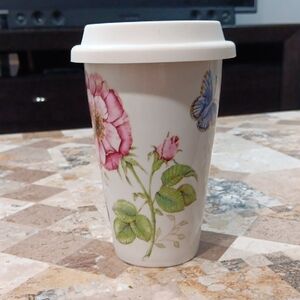 Lenox Butterfly Meadow White Mug with Lid
